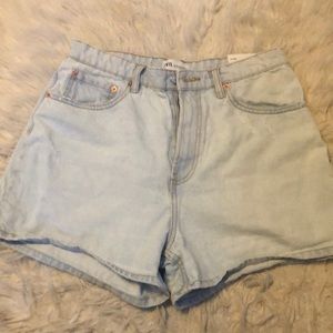 Zara high waist mom shorts